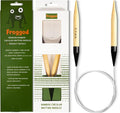 Froggod Bamboo Circular Knitting Needles Size 13 – 3.15-inch Bamboo Knitting Needle Tips, 31.5-inch Total Length, Lightweight Wooden Needles