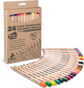 KOALA TOOLS - Bear Claw Colored Pencils for Adults and Kids, Water Soluble Color Pencils with Triangular Grip for Art and Shading, Includes Neon and Metallic Colors, Pack of 24