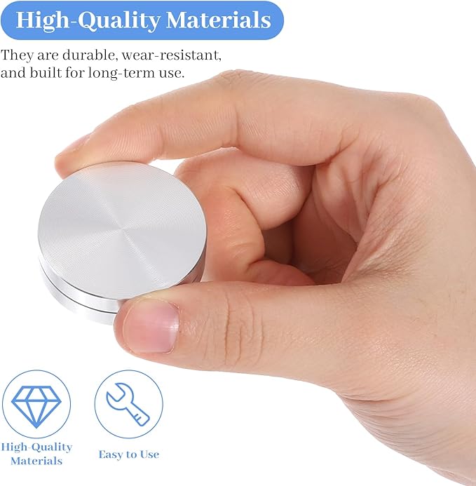 4 Pack Ceramic Clay Pottery Throwing Trimming Spinner Tool, (20 mm/25 mm/30 mm/38 mm) Silver Pottery Wheel Small Rotary Trimming Tool Suitable for Professional Potters and Clay Artists