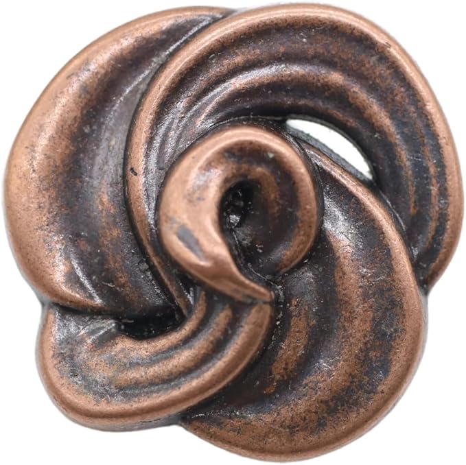 Antique Copper Metal Buttons - 12 Pcs - 3 Size Options - Floral Metal Shank Buttons Vintage for Men Women Blazer Coat Uniform Shirt Suit and Jacket Sewing Craft DIY N23501