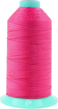 Mandala Crafts Size 207 630D T210 Bonded Nylon Thread - Hot Pink 800 YDs Tex 210 Heavy Duty Sewing Threads for Leather, Jeans, Weaving, Outdoor Marine Upholstery
