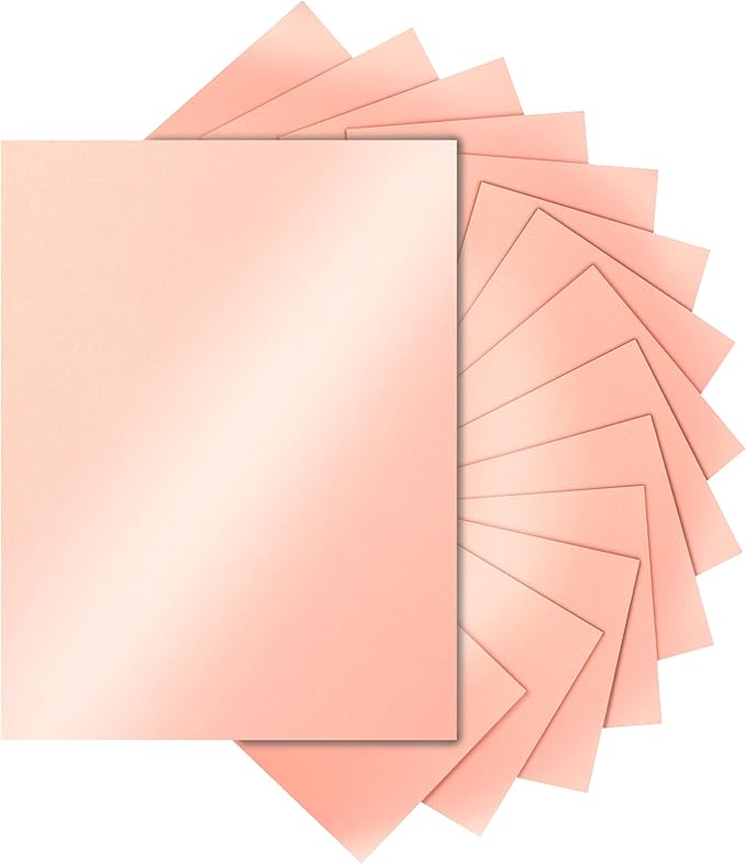 28 Sheets Pink Shimmer Cardstock 8.5 x 11 Craft Paper, 92lb Premium Glossy Paper Card Stock for DIY Cards Making, Anniversaries, Wedding Invitations, Greeting Cards