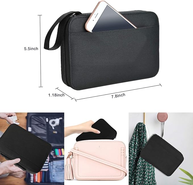 Sewing KIT, DIY Sewing Supplies with Sewing Accessories, Portable Mini Sewing Kit for Beginner, Traveller and Emergency Clothing Fixes, with Premium Black Carrying Case (B)