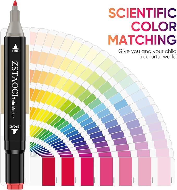 262 Colors Alcohol Markers, Art Markers for Kids Adults Artists Coloring Book Painting Sketching, Dual Tip Drawing Marker Set Perfect for Boys Girls Students Gift (262)