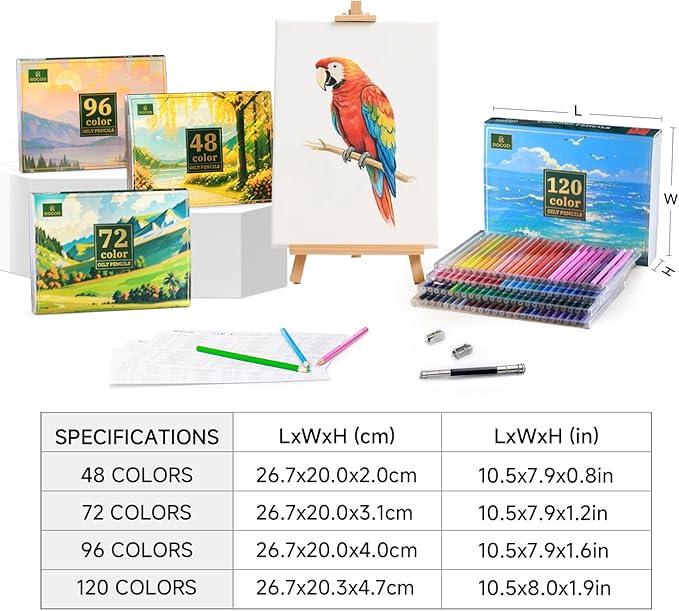 120 Colored Pencils for Adult Coloring Books, Drawing Coloring Pencils for kids, Soft Core Colored Pencil with Sharpener for Coloring, Drawing, Sketching