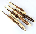 Wooden Crochet Hook – 9mm Beige & Brown Smooth Handmade Bamboo Hook for Yarn, Ergonomic Lightweight Crochet Tool for Beginners & Experts