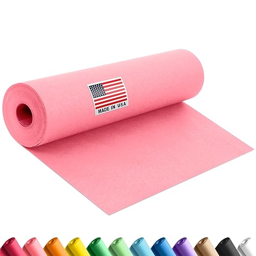12" x 1200" (100 ft) Pink Construction Paper Roll, (Pack of 1 Roll, Pink Color) – Made in USA Construction Kraft Paper Roll for School Projects – Color Paper for Crafts, Art Paper for Kids