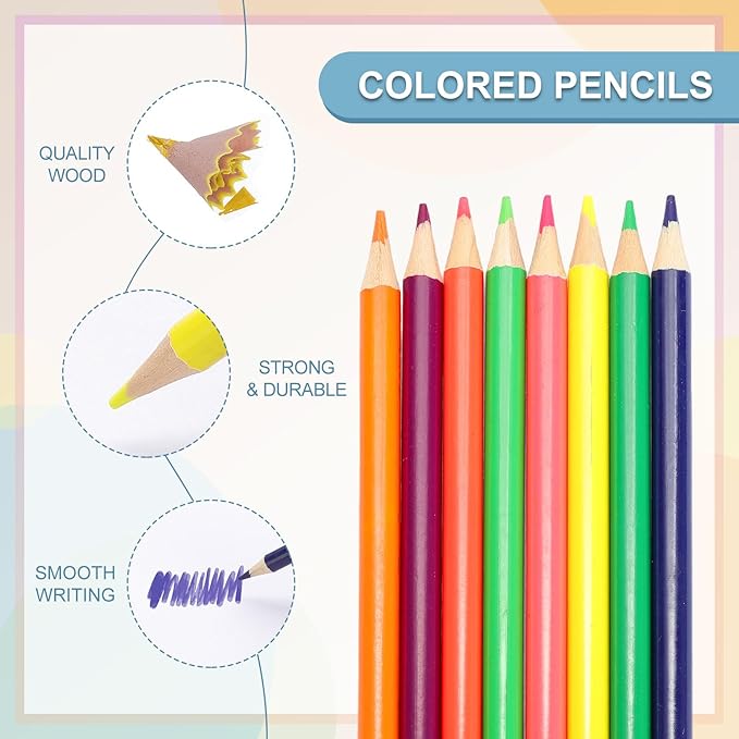 PATIKIL Purple Colored Pencils Set, 12Pcs Oil Color Pencils Wooden Coloring Drawing Pencil for Artists Art Painting