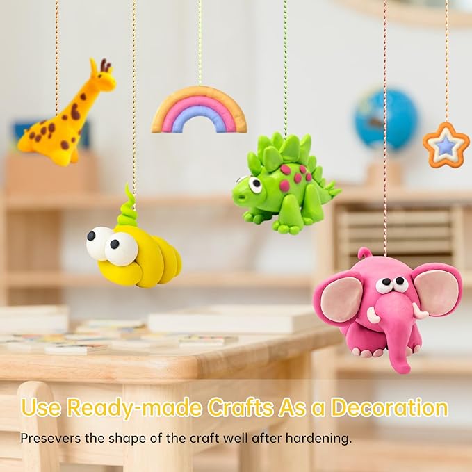 Yellow Air Dry Clay Wolwefa 36 Packs Air Dry Foam Clay, Moldable Super Light Clay Perfect for Arts, Crafts, Classroom Teaching