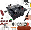 Mini Table Saw, Mini Multi Functional Table Saw for Crafts, 7-Speed Adjustable Portable Desktop Saw with Height & Angle Control, Cutting/Polishing/Engraving/Drilling for Woodworking, Plastic & Acrylic