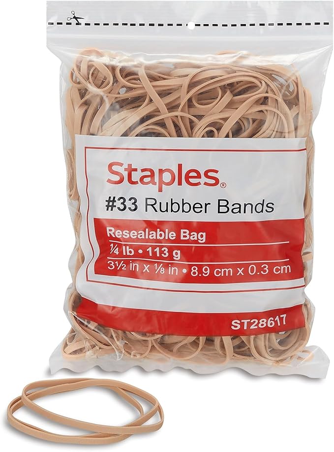 Staples Economy Rubber Bands Size #33 1/4 lb.