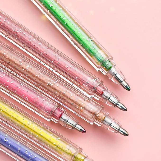 Glitter Gel Pen Set, Glitter Gel Pens for Adult Coloring Books, Gel Marker Set Colored Pen for Drawing & Doodling (Set of 36colors)