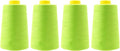 Mandala Crafts 4 Pack of Serger Threads Cones Spools - 40S/2 24000 Yards Polyester Lime Green Threads for Sergers Machine and Overlock Quilting Sewing Machine