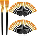 40 Pcs 1 Inch Flat Paint Brushes Large Acrylic Craft Paint Brush with Wooden Handles for Watercolor, Oil Painting, Face Body Art