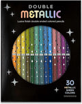 Dual Ended Colored Pencils with Metallic Finish by SNIFTY