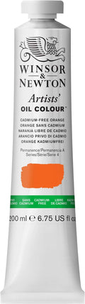 Winsor & Newton Artists' Oil Color, 200ml (6.75 oz) Tube, Cadmium-Free Orange