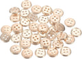 HARFINGTON 50pcs 16L Plastic Sewing Buttons 10mm 3/8" 4-Hole Round Replacement Craft Button for Coats Sewing Clothing and DIY, Rose Gold