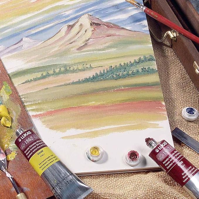 Lukas 1862 Professional German Oil Paint, Cadmium Yellow 200 mL - w/Beeswax & Non-Yellowing Sunflower Oil, Short Drying Time, Smooth, Outstanding Lightfastness
