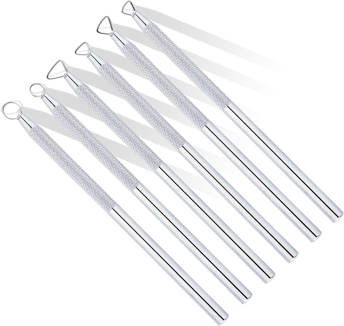 6Pcs Clay Tools Pottery Tools Clay Sculpting Tools Mini Ribbon Cutter Metal Tools Set Carving Art Polymer Clay Tools