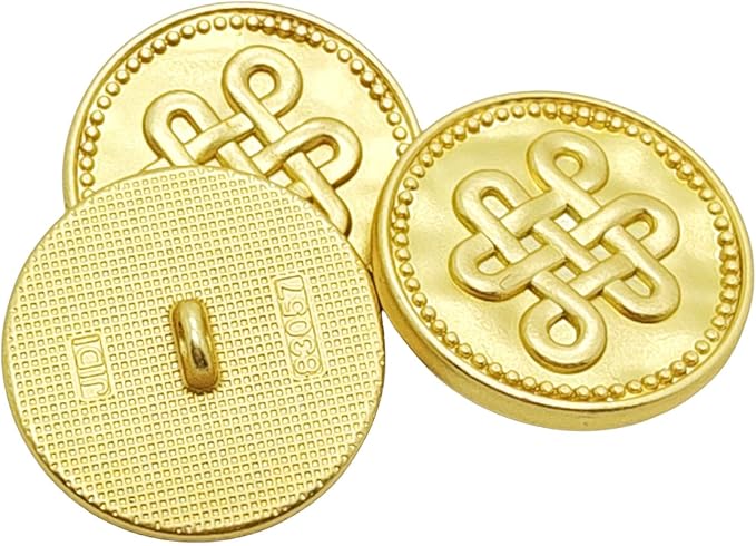 14 Pieces Matte Gold Metal Blazer Button Set 15mm 20mm for Blazers, Suits, Sport Coats, Sewing, Uniform, Jackets (MBM39)