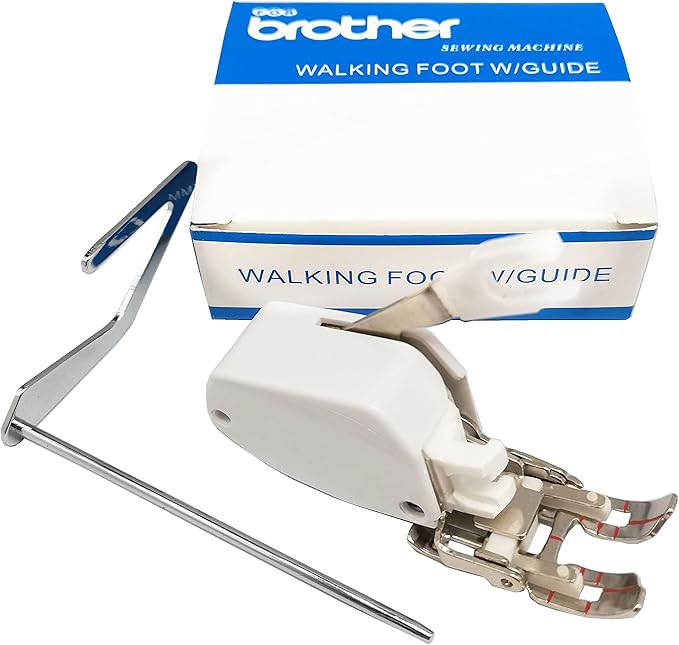 HONEYSEW Open Toe Walking Foot W/Guide for Brother Sewing Machine Quilting and Sewing Stitch Through Multiple Layers