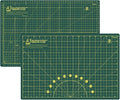 Headley Tools 18"x12" Thickened Self Healing Cutting Mat, A3 Rotary Cutting Sewing Mat for Crafts, Double Sided 5-Ply Table Cutting Board for Fabric Quilting Leather Arts Hobby Project, Green