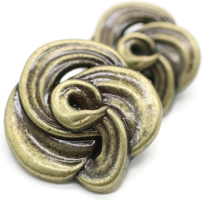 Floral Bronze Metal Shank Buttons - 12 Pcs - 3 Size Options - Luxury Floral Irregular Metal Shank Buttons for Men Women Blazer Coat Uniform Shirt Suit and Jacket Sewing Craft DIY N18901