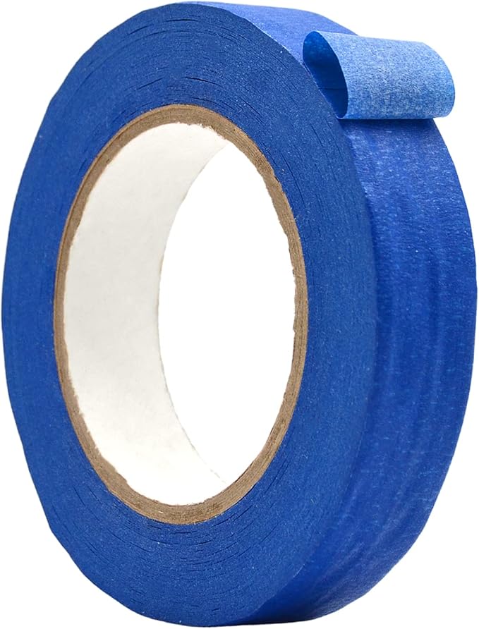 WOD MTC5 Colored Masking Tape, Blue, 1 inch x 60 yds. Colorful Teacher Painters Tape for Fun DIY Art & Crafts, Lab Labeling, Writable & Classroom Decorations