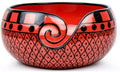 Nagina International Ceramic Attractively Hand Painted Gorgeous Stoneware Yarn Ball Storage Bowl With Innovative Dispensing Curl | Knitting & Crochet Accessions (Small, Tomato Grill)