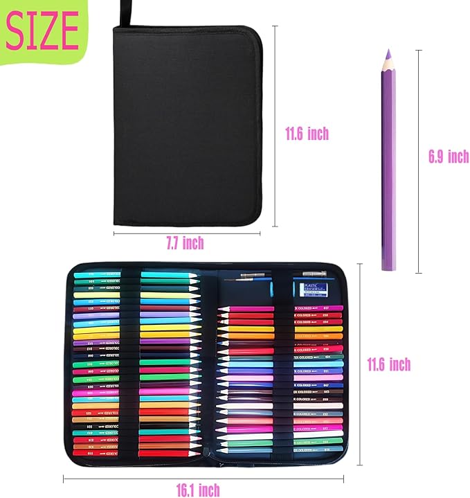 Premium Watercolor Pencils Set - Vibrant, Water-Soluble Colored Pencils for Adults & Professionals Drawing Coloring Sketching, Blendable Wet or Dry (48 pcs)