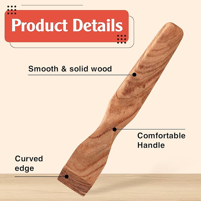 Savina Wood Pressing Stick, Finger Iron, Seam Presser – A Handcrafted Sewing Tool for Quilters & Sewist.