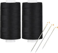 Simthread All Purpose Thread Polyester 400 Yards (2 Black)