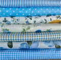 7Pcs 9.8" x 9.8"(25 * 25CM) Cotton Fabric DIY Making Supplies Quilting Patchwork Fabric Fat Quarter Bundles DIY for Quilting Cotton Patchwork Cushions (7pcs Big Flowers, 9.8" x 9.8")