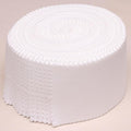 Solid White Jelly Roll Fabric Strips for Quilting, Crafting, and Sewing, 42 Strip Solids White Bundle for Blanket, Rug, Upholstery, Home Decor, and Purse Making