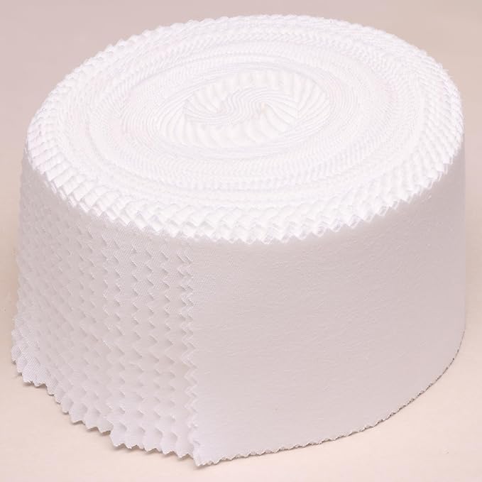 Solid White Jelly Roll Fabric Strips for Quilting, Crafting, and Sewing, 42 Strip Solids White Bundle for Blanket, Rug, Upholstery, Home Decor, and Purse Making