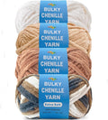 Soft Velvet Yarn Chenille Yarn for Crocheting and Knitting – Bulky (93 Yards/100g) - Polyester - Yarn for Blanket Amigurumi Weaving Crafts (Mixed Color 07, 4 Pack)