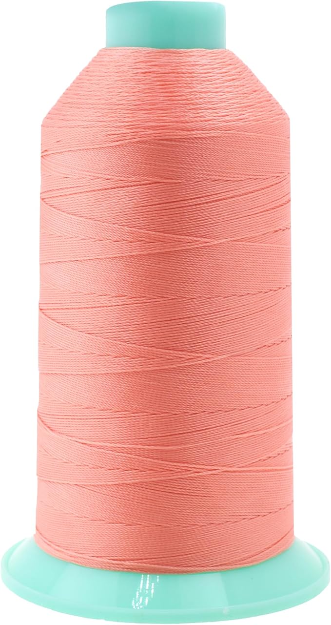 Mandala Crafts Size 138 420D T135 Bonded Nylon Thread - Blush 1250 YDs Tex 135 Heavy Duty Sewing Threads for Leather, Jeans, Weaving, Outdoor Marine Upholstery