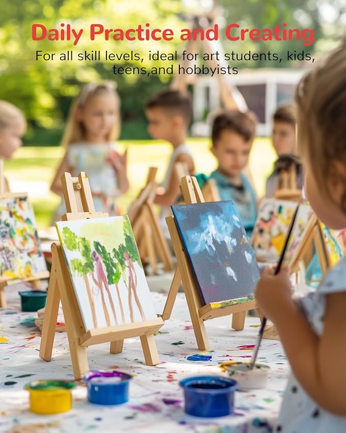 Canvas Boards for Painting 24 Pack, 5x7 Inch Small Canvas for Kids, Mini Canvas Panels for Painting 100% Cotton White Blank Canvases for Acrylics Oil Watercolor Paint