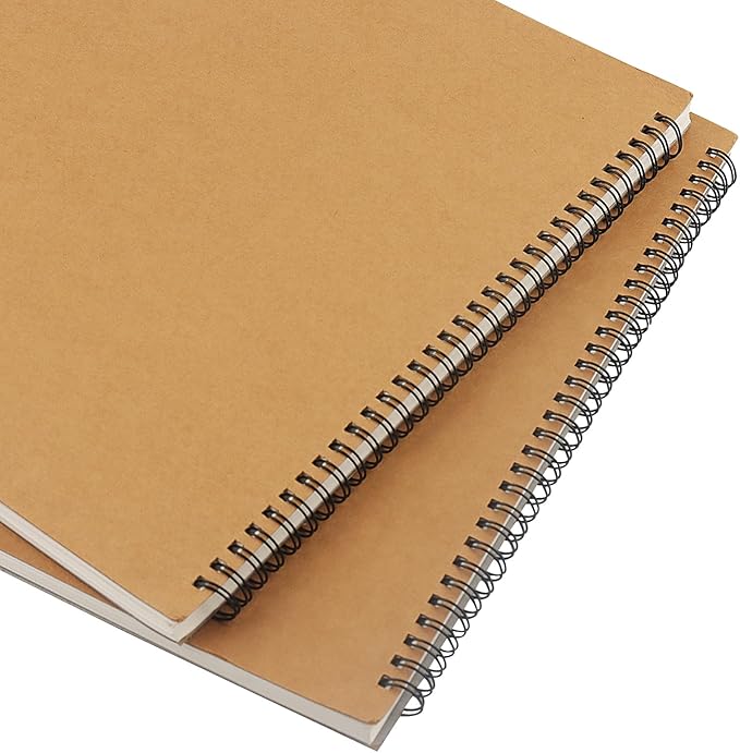 MUKCHAP 3 Pack A3 Sketchbook, 16.5 x 11.7 Inch Top Spiral Bound Sketchpad, 30 Sheets/60 Pages A3 Artist Drawing Pad for Painting Writing