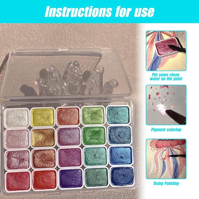20 Colors Watercolor Painting Set, 2026 New Mini Forestry Shifting Watercolor Painting Set, Crafts Painting Supplies, Drawing Christmas Gifts for Teens Girls Boys Adults Artists (1ml fresh air)