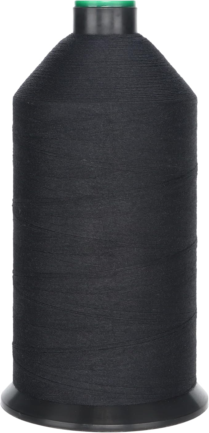 Extra Strong Polyester Corespun Thread Tkt30 Tex80 J20, 5700yds, Suitable Denim Thread for Jeans and Workwear (Black)