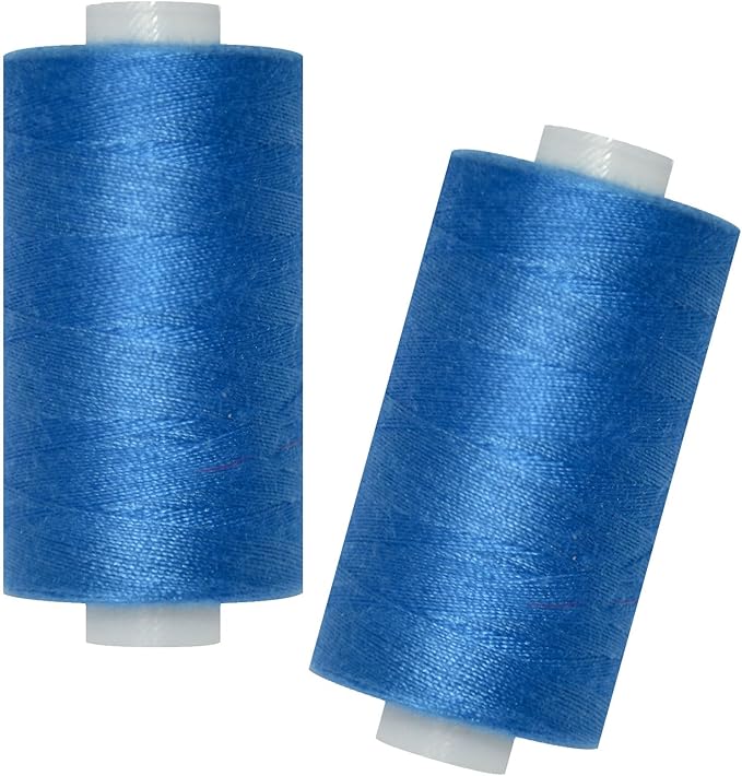 All Purpose Sewing Thread-2 Spools of Hand Polyester Sewing Thread for Sewing Machine for Hand and Machine Sewing(Dark Electric Blue, 2 spools)