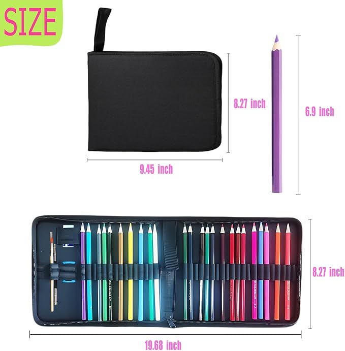 Premium Watercolor Pencils Set - Vibrant, Water-Soluble Colored Pencils for Adults & Professionals Drawing Coloring Sketching, Blendable Wet or Dry (24 pcs)