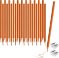 24 PCS Orange Colored Pencils, Pre-sharpened Professional Wooden Art Pencils Set for Artists Painting | Premium Drawing Sketching Supplies (Orange)