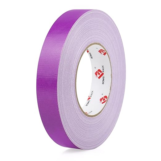 BOMEI PACK Purple Duct Tape,Small Roll,1 inch x 60 Yards,Heavy Duty Waterproof,No Residue,Tear by Hand,9 Mil Industrial Grade StrongTape for Repair,Crafts & Home Improvement (Purple)