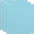 Nicapa Light Grip Cutting Mat for Cricut Maker 3/Maker/Explore 3/Air 2/Air/One (12x12 inch,3 Mats) Light Adhesive Sticky Blue Quilting Replacement Cut Mats
