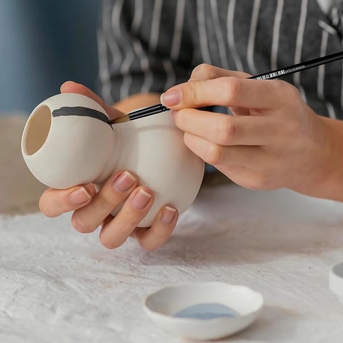 XDT#950-B Round Paint Brush 5 Pcs, Soft Natural Hair for Watercolor Painting Acrylic Painting and Gouache Ink Craft Painting