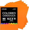 Hygloss Bright Orange Colored Cardstock - 8.5x11-Inch, 90 Sheets, 65 lb/ 176 gsm, Fade-Resistant, Acid-Free Color Card Stock Paper