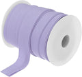 MECCANIXITY 1 Inch Double Fold Bias Tape Polyester Continuous Bulk Bias Tape for Sewing,Seaming Quilting Hemming Binding Crafts (Light Purple 25 Yards)