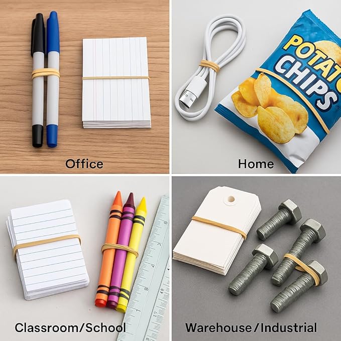 Upgrade Office Supply UPG225117BPK3 Rubber Bands, Size 117B (7 x 1/8), 600 Bands, 1 lb 3-Pack, USA